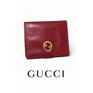Gucci Wallet Burgundy Leather